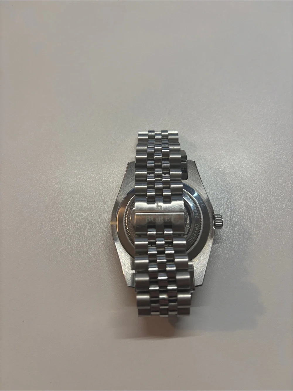 REI Silver Stainless Steel Watch with Black Dial